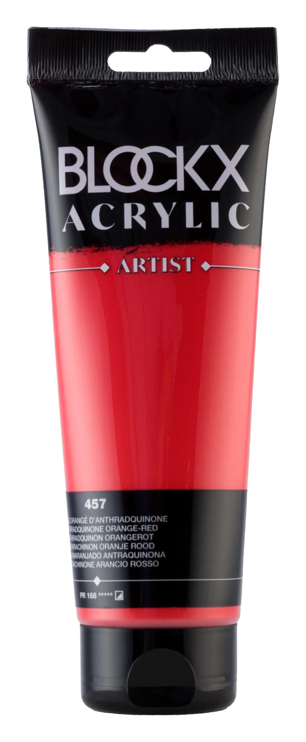 Fine acrylic paint tube 250ml - Anthraquinone orange red 457 (Pack x3)