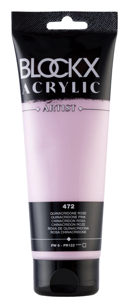 Fine acrylic paint tube 250ml - Pink Quinacridone 472 (Pack x3)