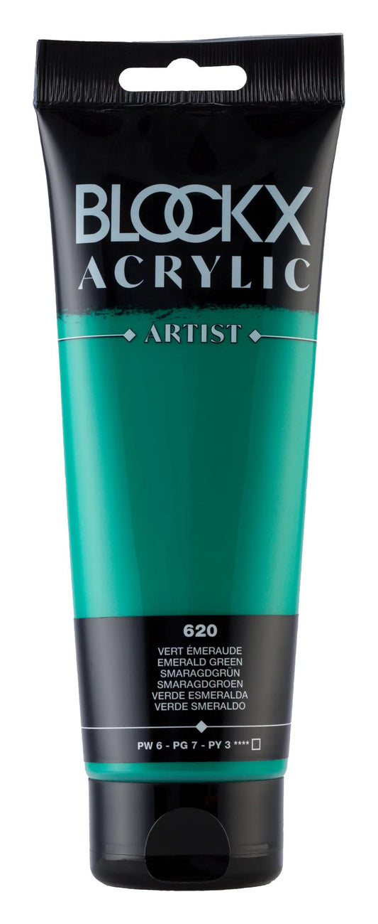 Fine acrylic paint tube 250ml - Emerald green 620 (Pack x3)
