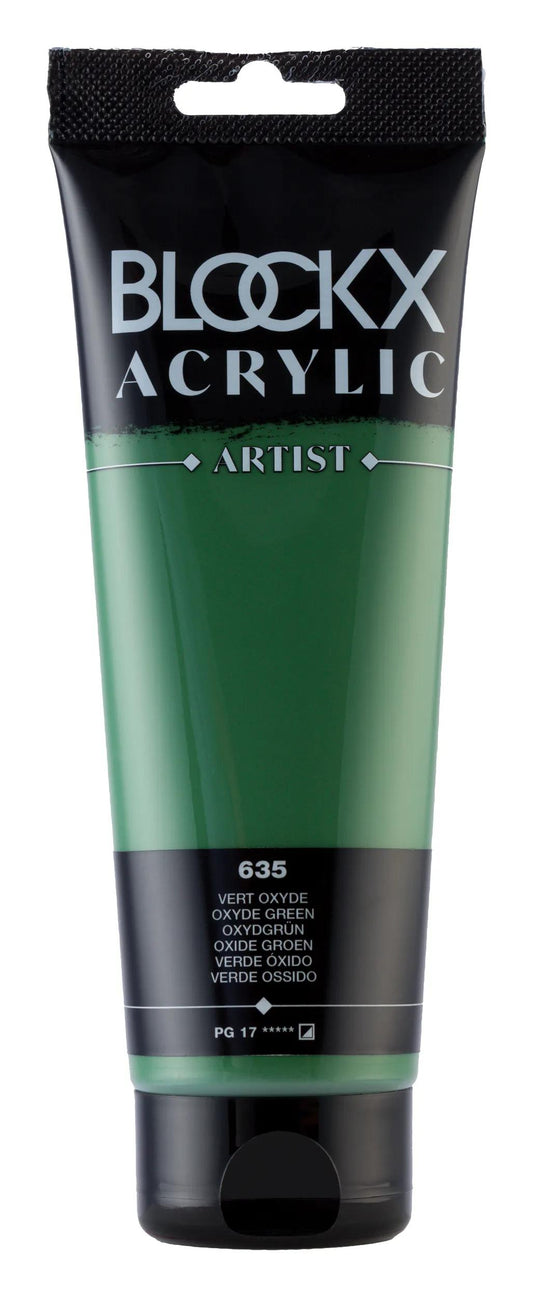 Fine acrylic paint tube 250ml - Green oxide 635 (Pack x3)