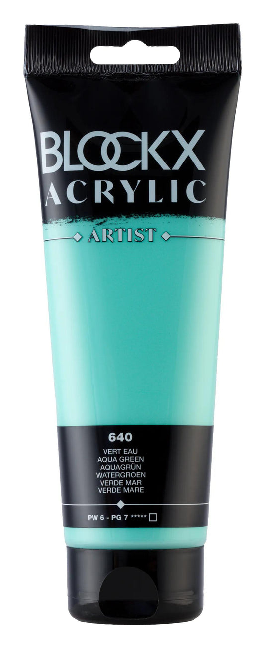 Fine acrylic paint tube 250ml - Water green 640 (Pack x3)