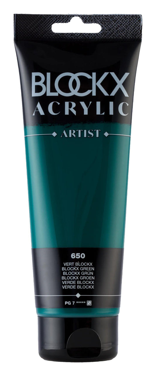 Fine acrylic paint tube 250ml - Green blockx 650 (Pack x3)