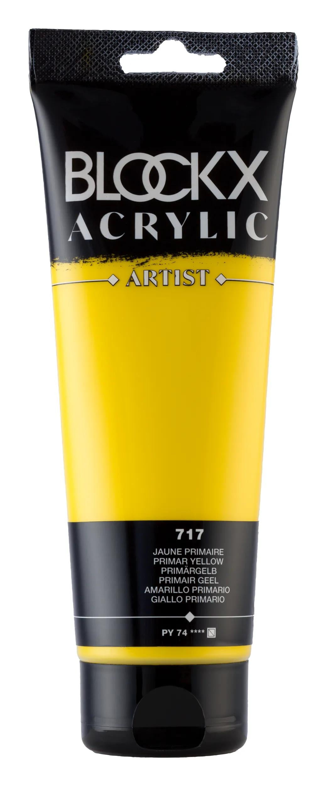 Fine acrylic paint tube 250ml - Primary yellow 717 (Pack x3)