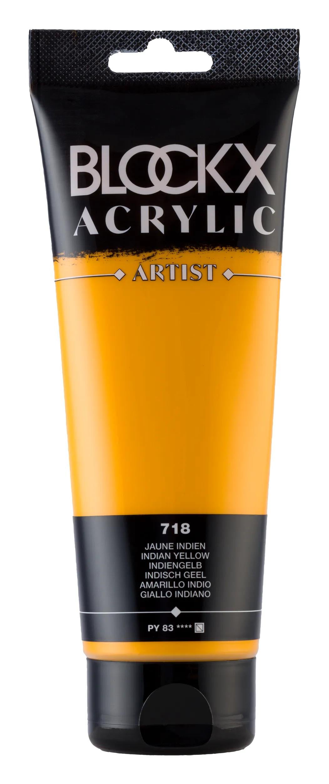 Fine acrylic paint tube 250ml - Indian yellow 718 (Pack x3)
