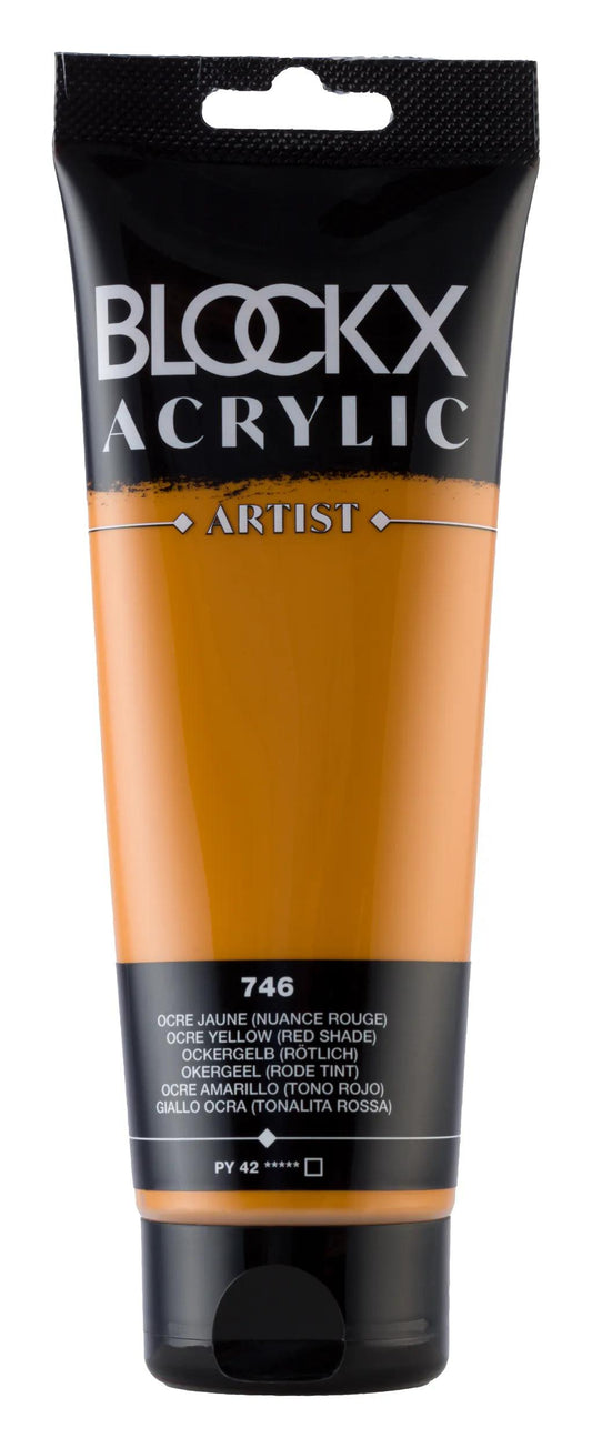 Fine acrylic paint tube 250ml - Yellow ochre (red colour) 746 (Pack x3)