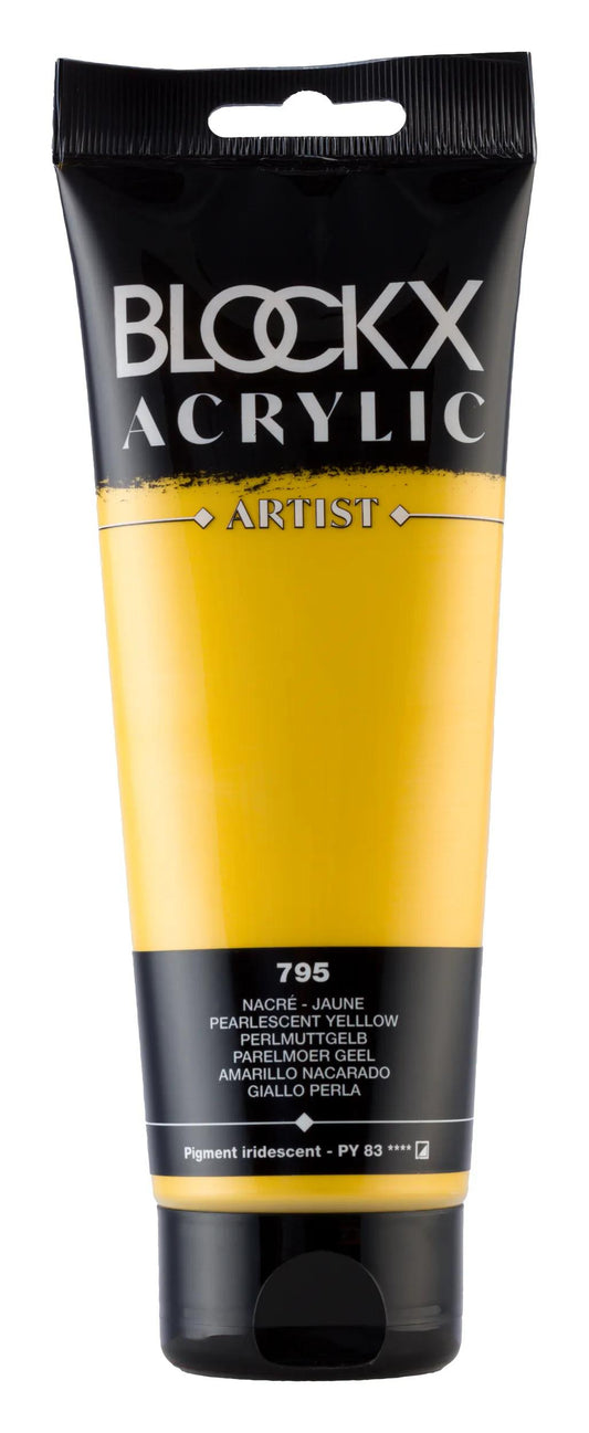 Fine acrylic paint tube 250ml - Yellow pearl 795 (Pack x3)