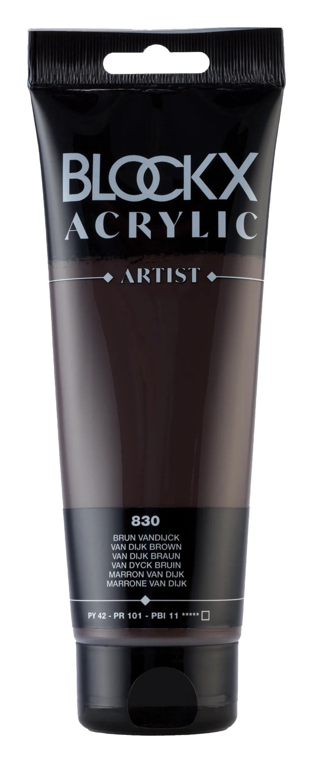 Fine acrylic paint tube 250ml - Brown Van Dijk 830 (Pack x3)