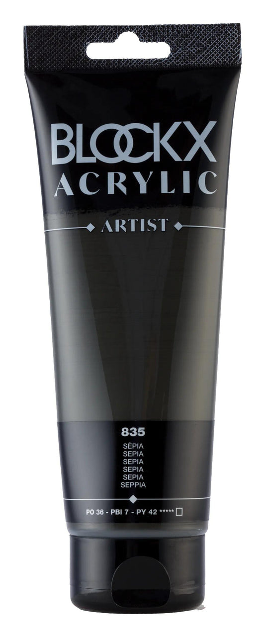 Fine acrylic paint tube 250ml - Sépia 835 (Pack x3)
