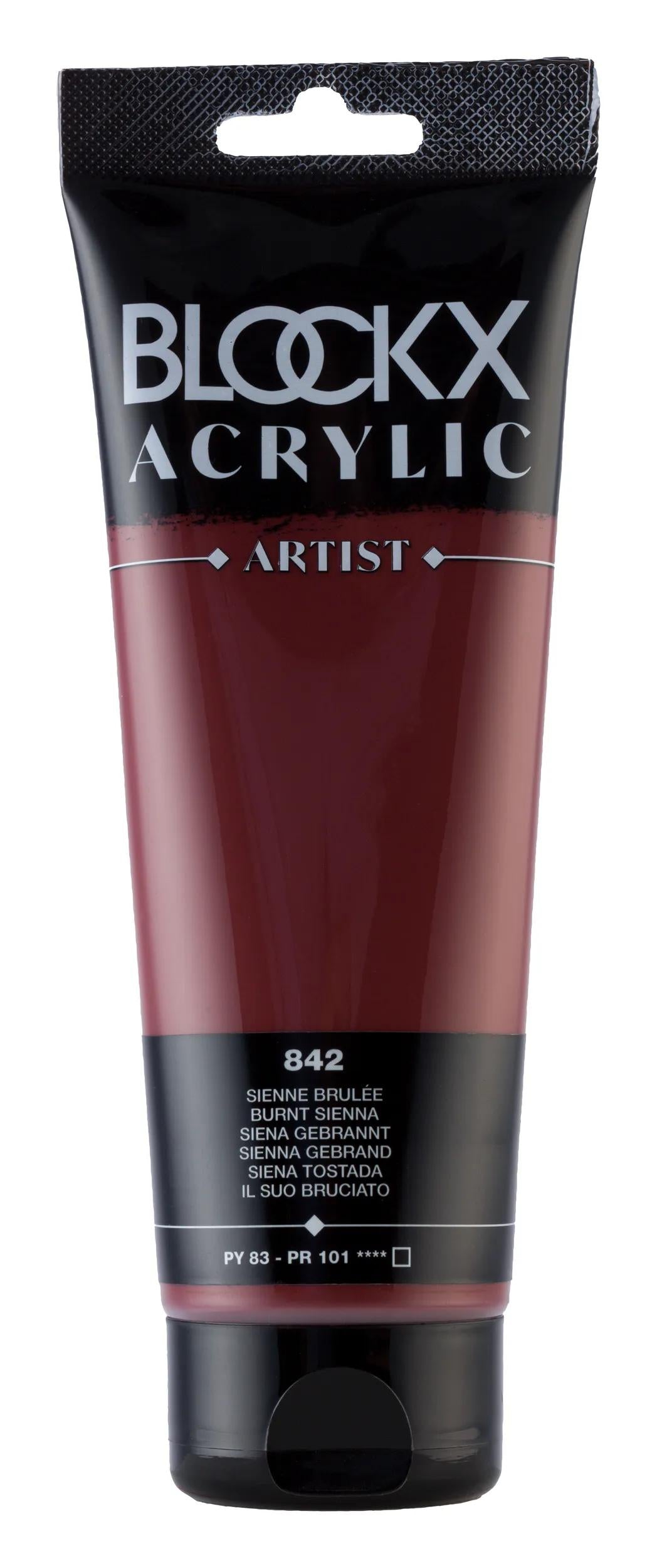 Fine acrylic paint tube 250ml - Burning Siena 842 (Pack x3)