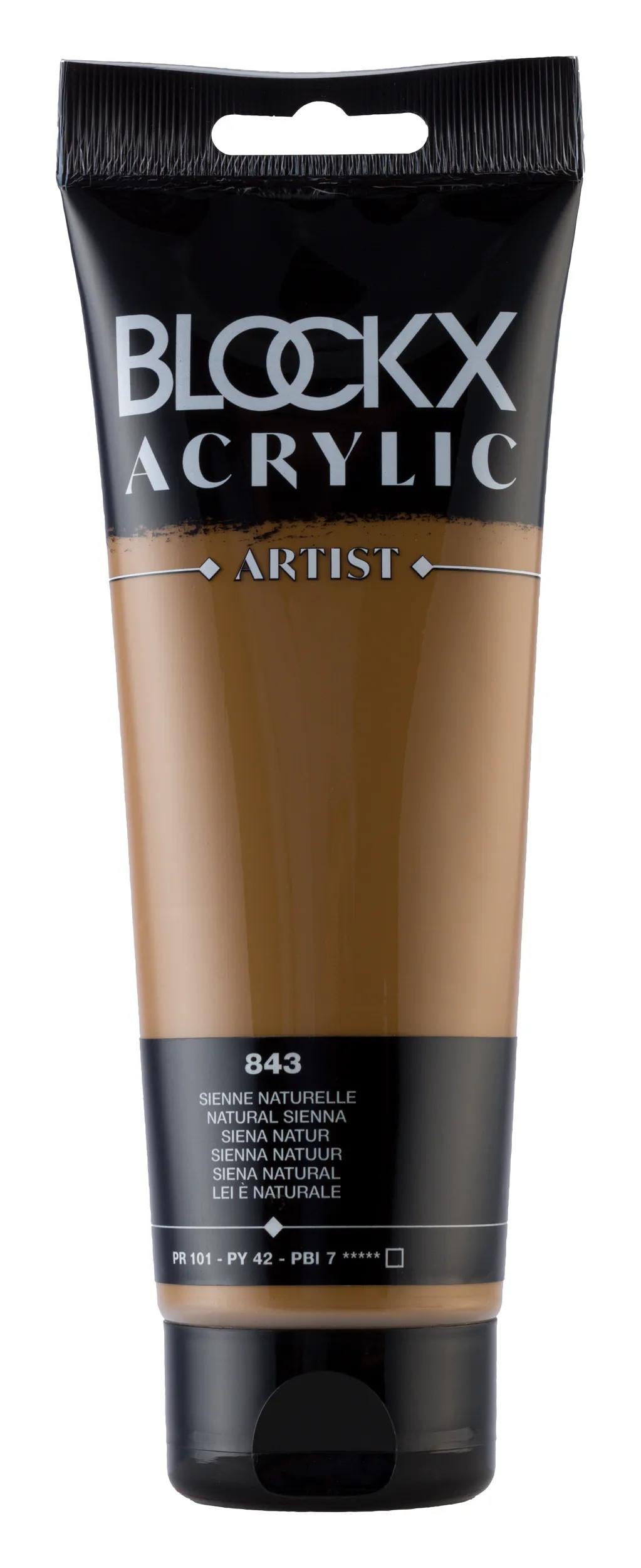 Fine acrylic paint tube 250ml - Natural Siena 843 (Pack x3)