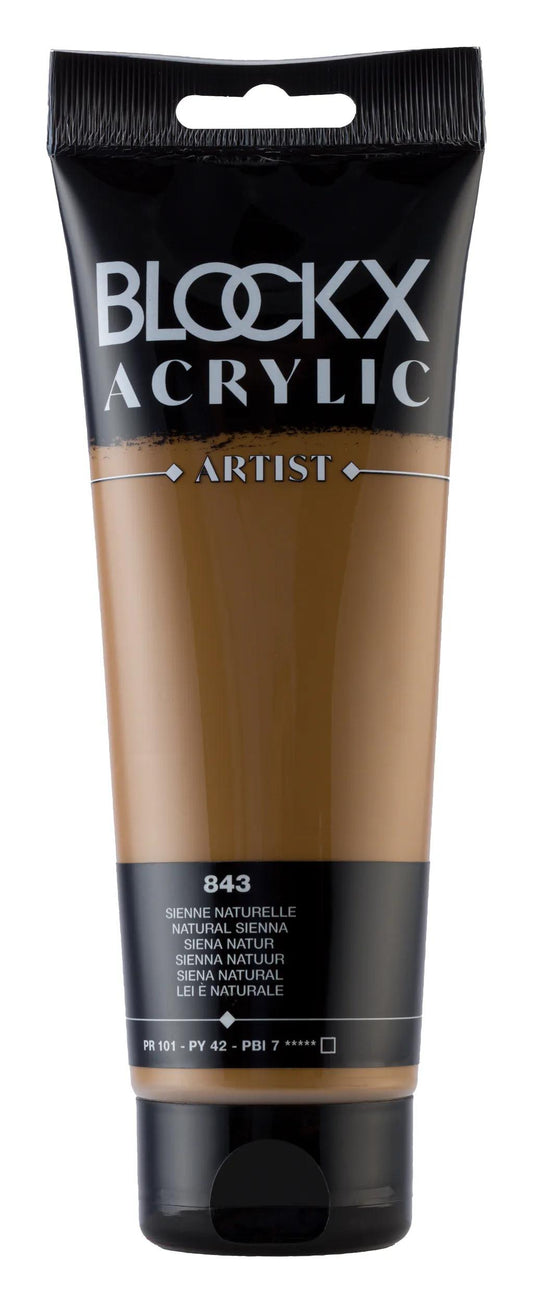 Fine acrylic paint tube 250ml - Natural Siena 843 (Pack x3)