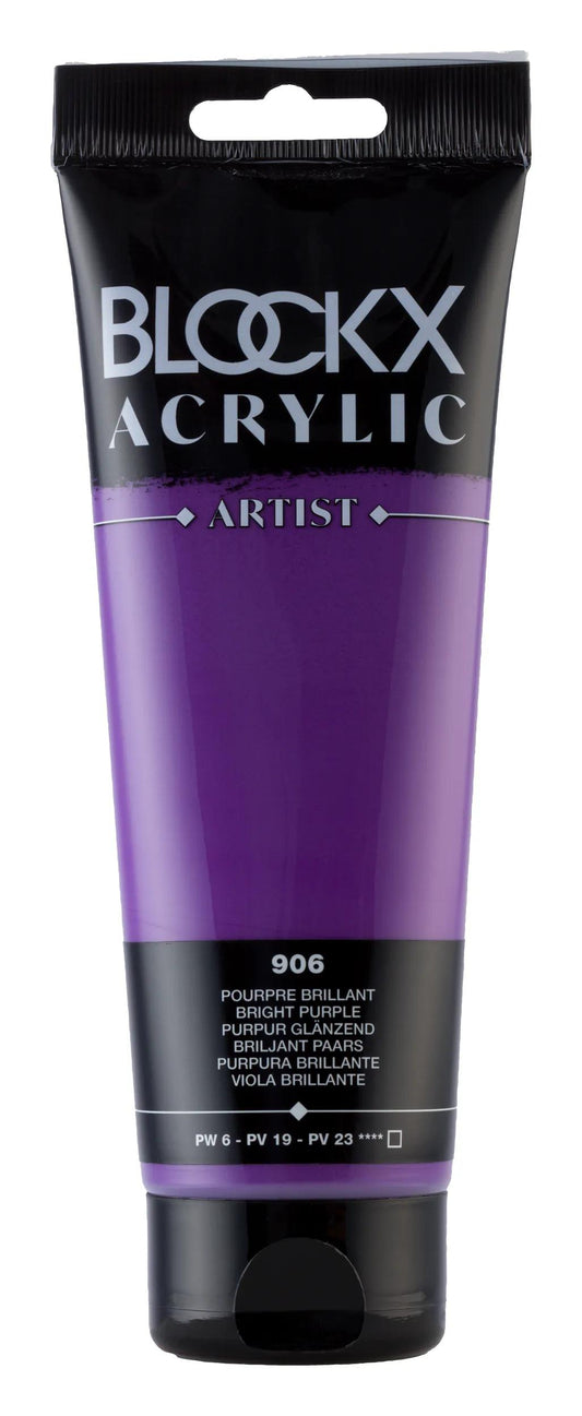 Fine acrylic paint tube 250ml - Shiny purple 906 (Pack x3)