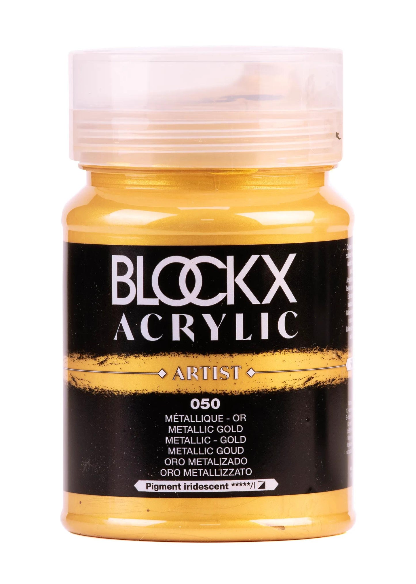Fine acrylic pot paint 500ml - Metallic gold 50