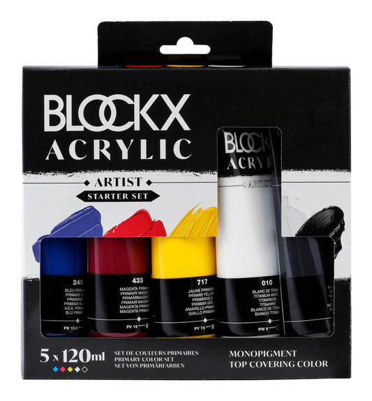 Acrylic set 5 x 120ml - Primary