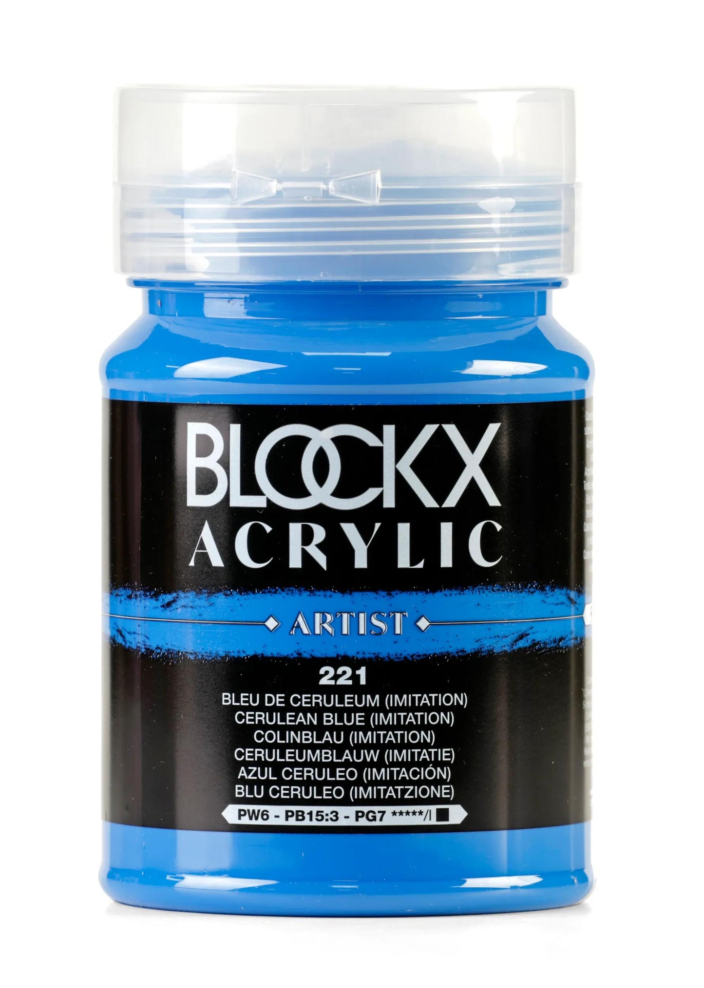 Fine acrylic pot paint 500ml - Blue ceruleum (imitation) 221
