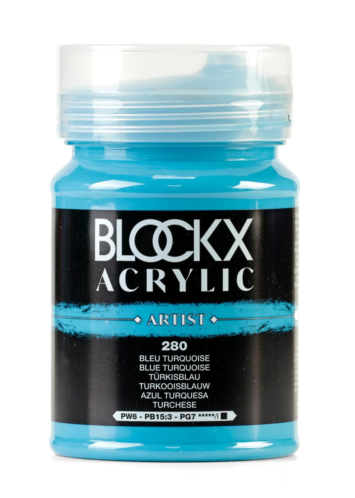Fine acrylic pot paint 500ml - Turquoise blue 280