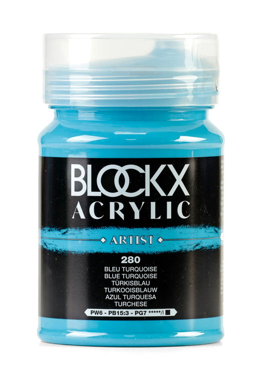 Fine acrylic pot paint 500ml - Turquoise blue 280
