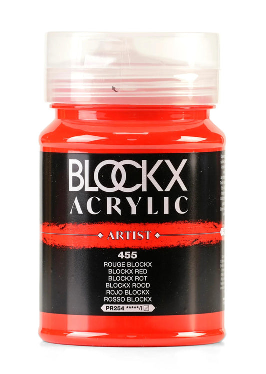 Fine acrylic pot paint 500ml - Red blockx 455