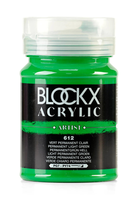 Fine acrylic pot paint 500ml - Clear permanent green 612