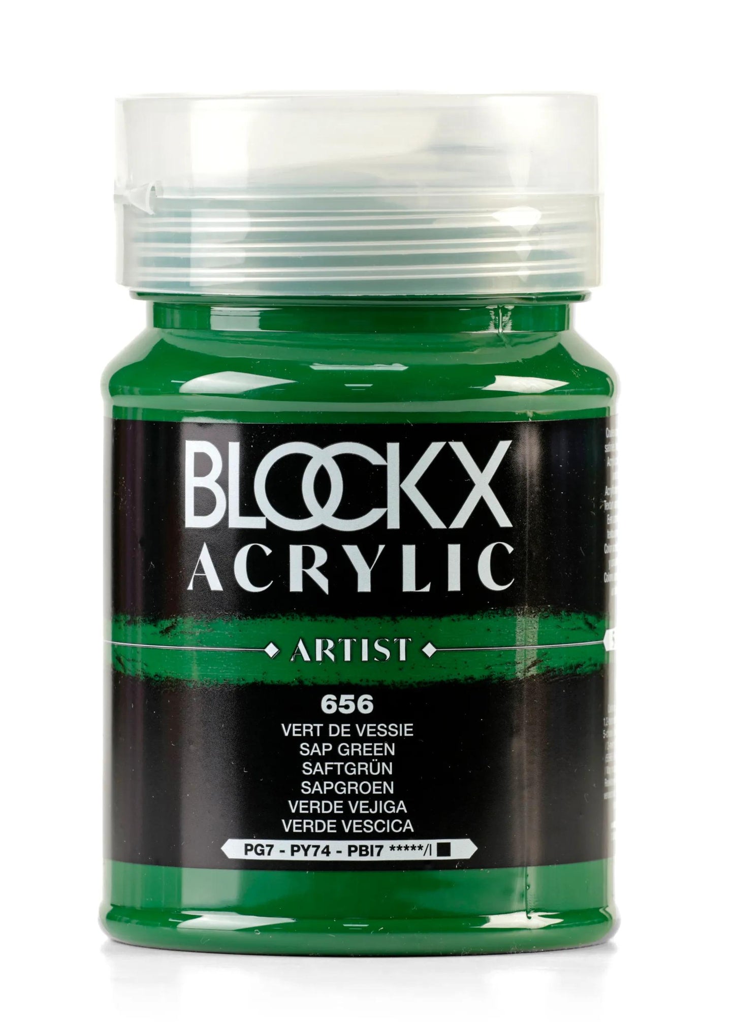 Fine acrylic paint jar 500ml - Green bladder 656