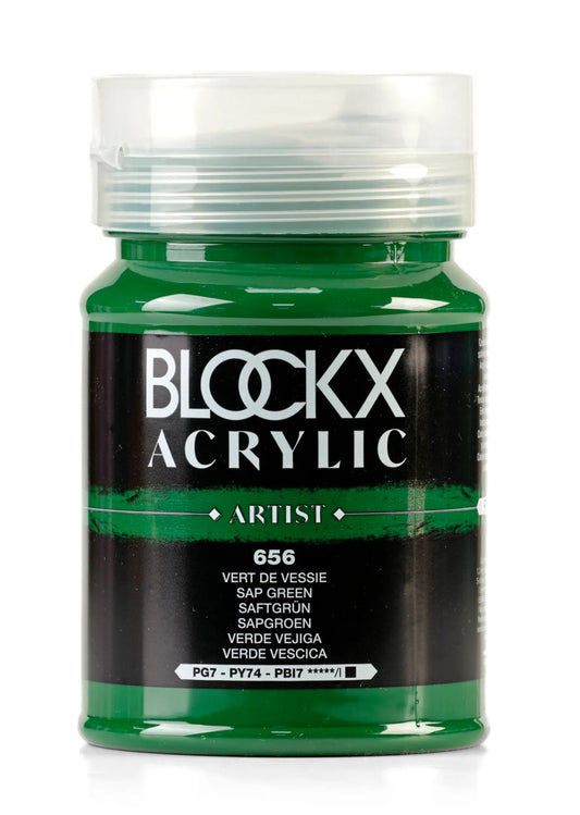 Fine acrylic paint jar 500ml - Green bladder 656