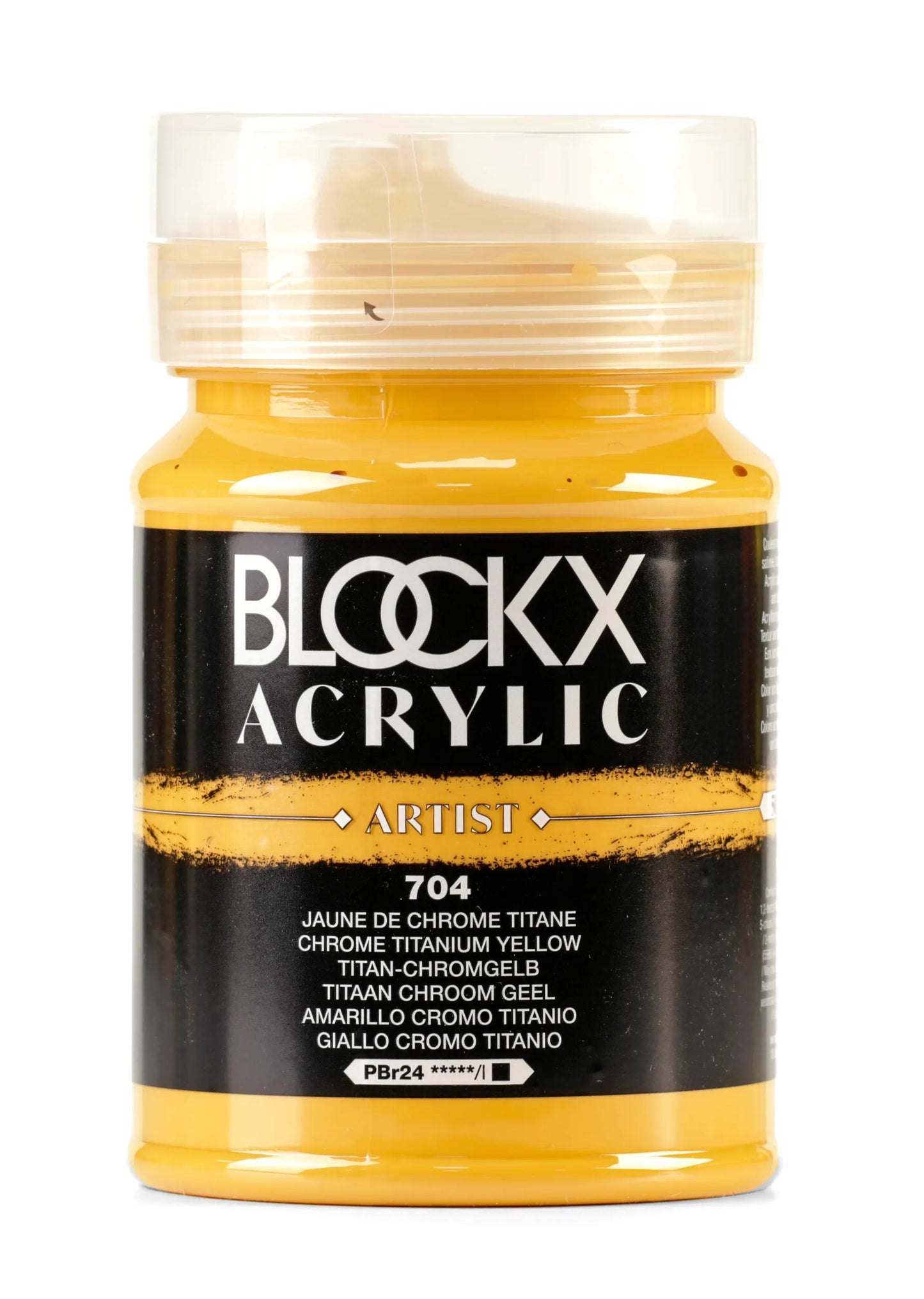 Acrylic fine pot paint 500ml - Chrome titanium yellow 704