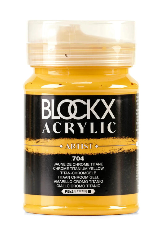 Acrylic fine pot paint 500ml - Chrome titanium yellow 704