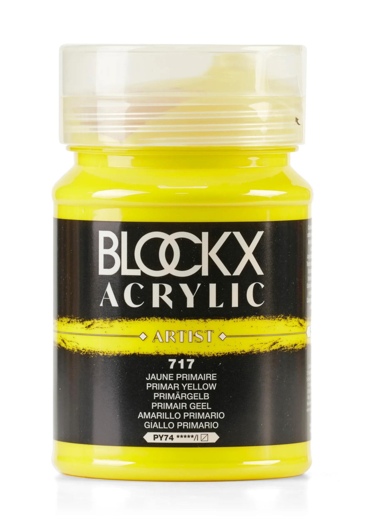Fine acrylic pot paint 500ml - Primary yellow 717