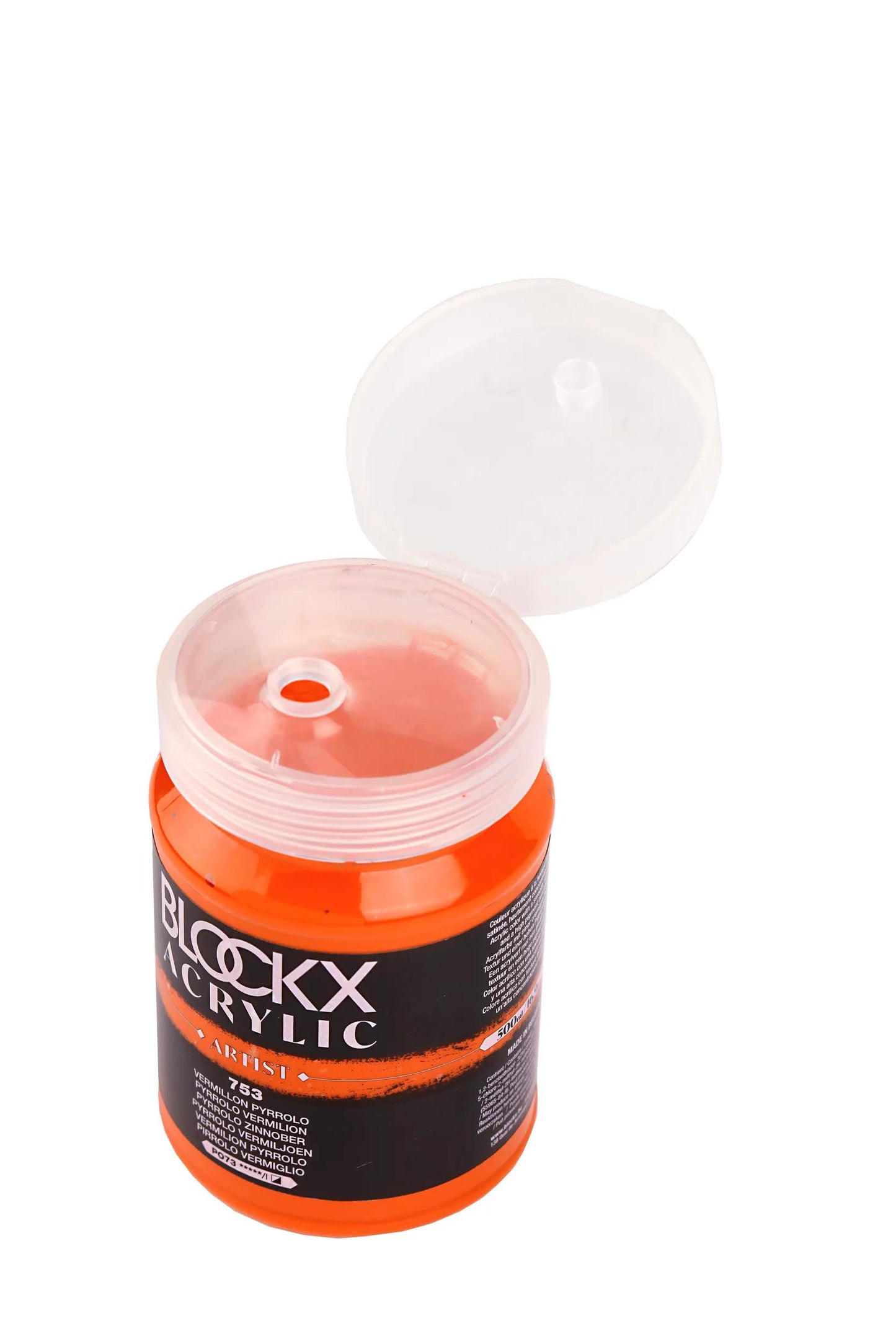 Fine acrylic pot paint 500ml - Vermillon pyrrolo 753