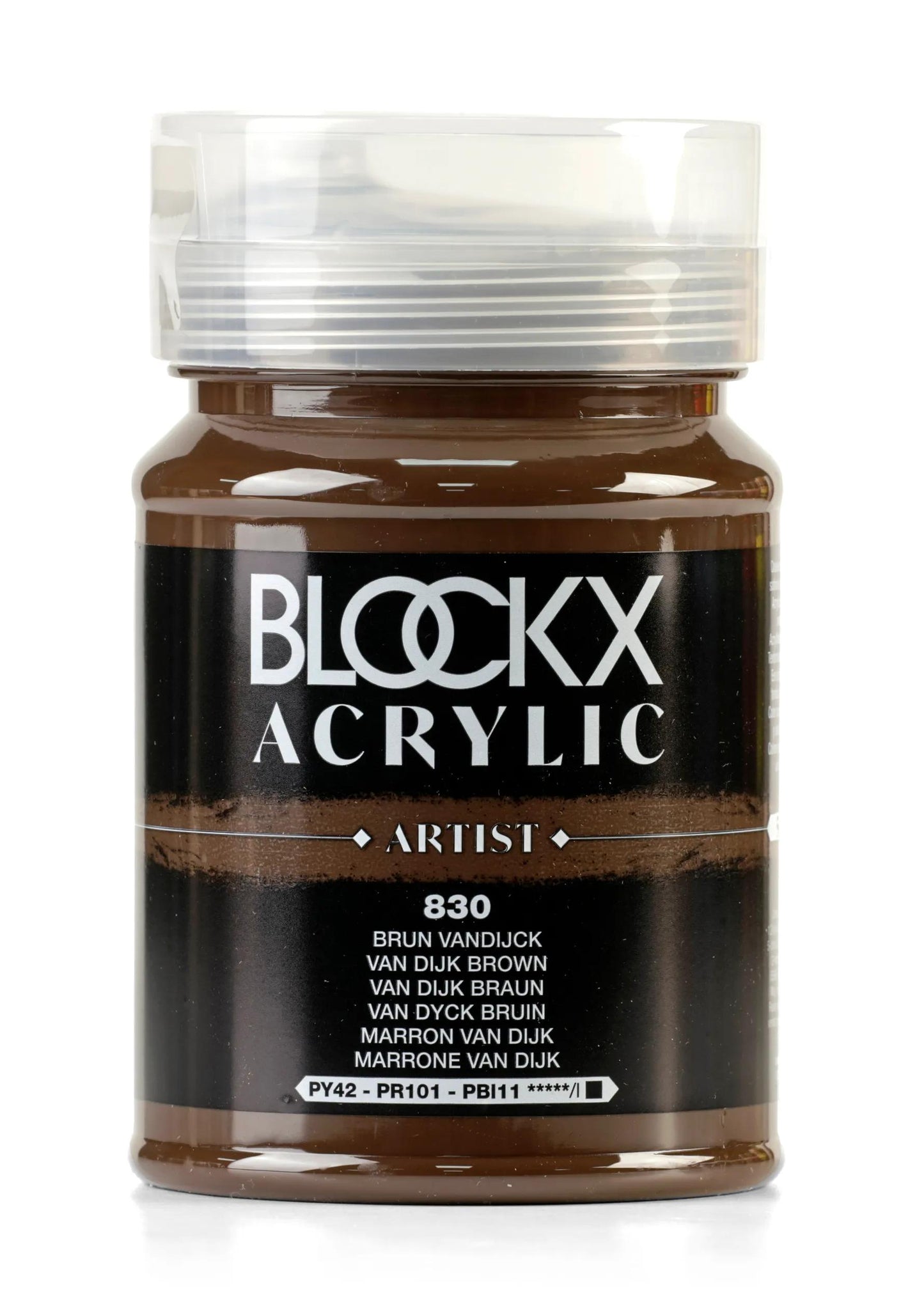 Fine acrylic pot paint 500ml - Brown Van Dijk 830