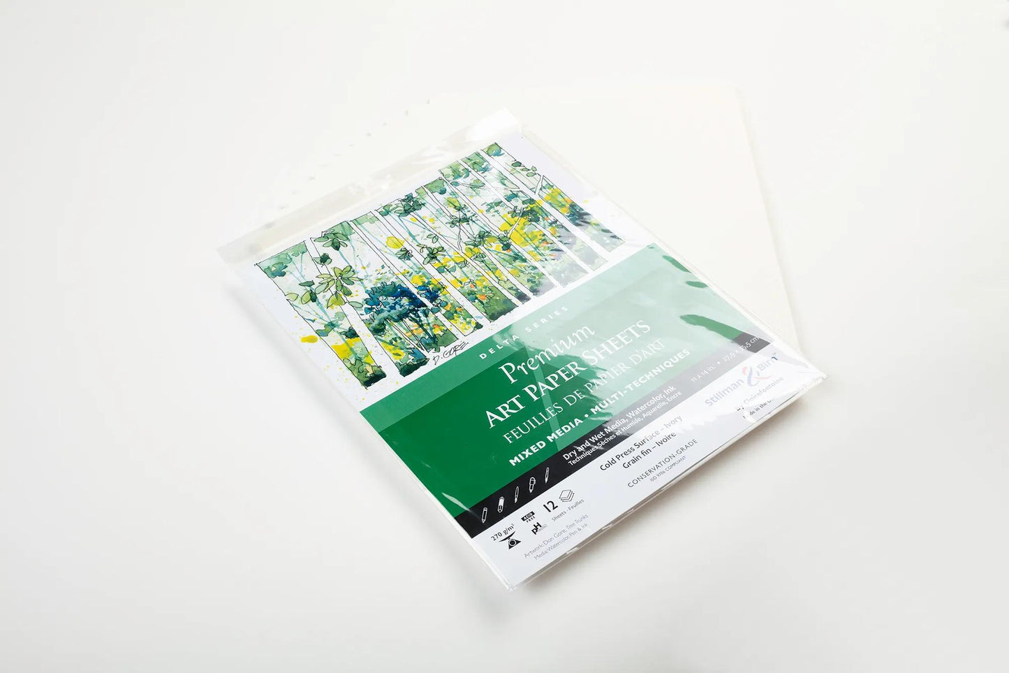 Sachet 12 Folie Delta 270g -27.9x35.5cm - Elfenbein - Neu (Paket x5)