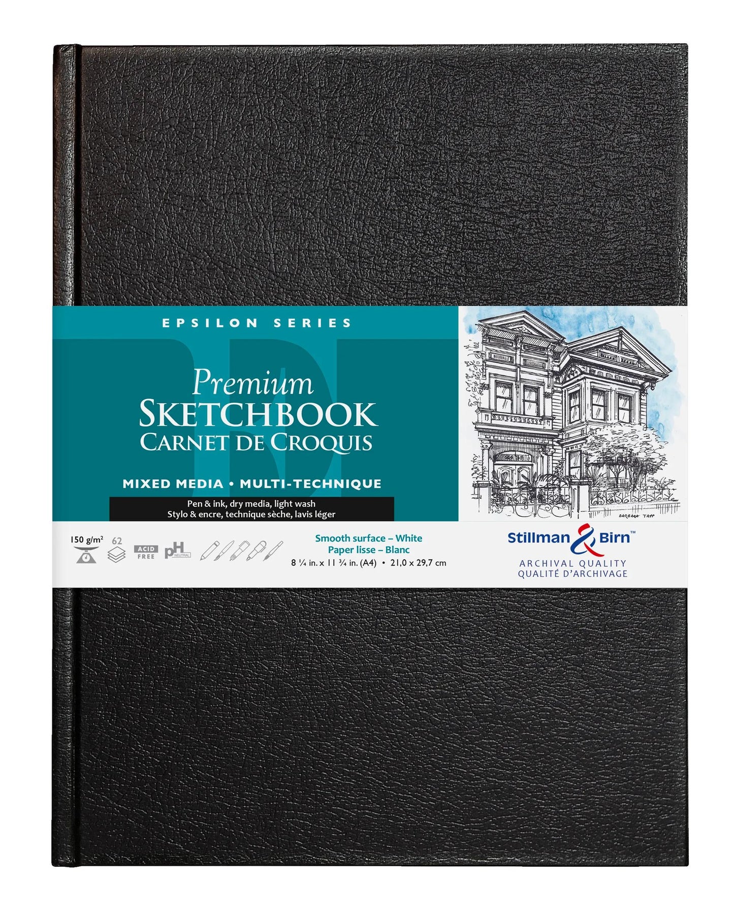 Epsilon Series rigid remarried notebook 62F A4 150g - White (Pack x2)