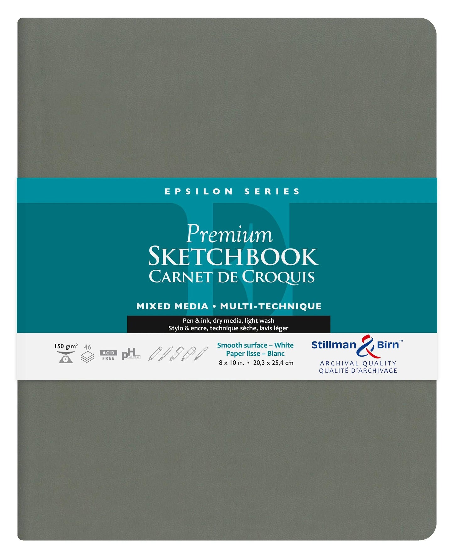 Epsilon Series flexible notebook 46F 20,3x25,3cm 150g - White (Pack x2)