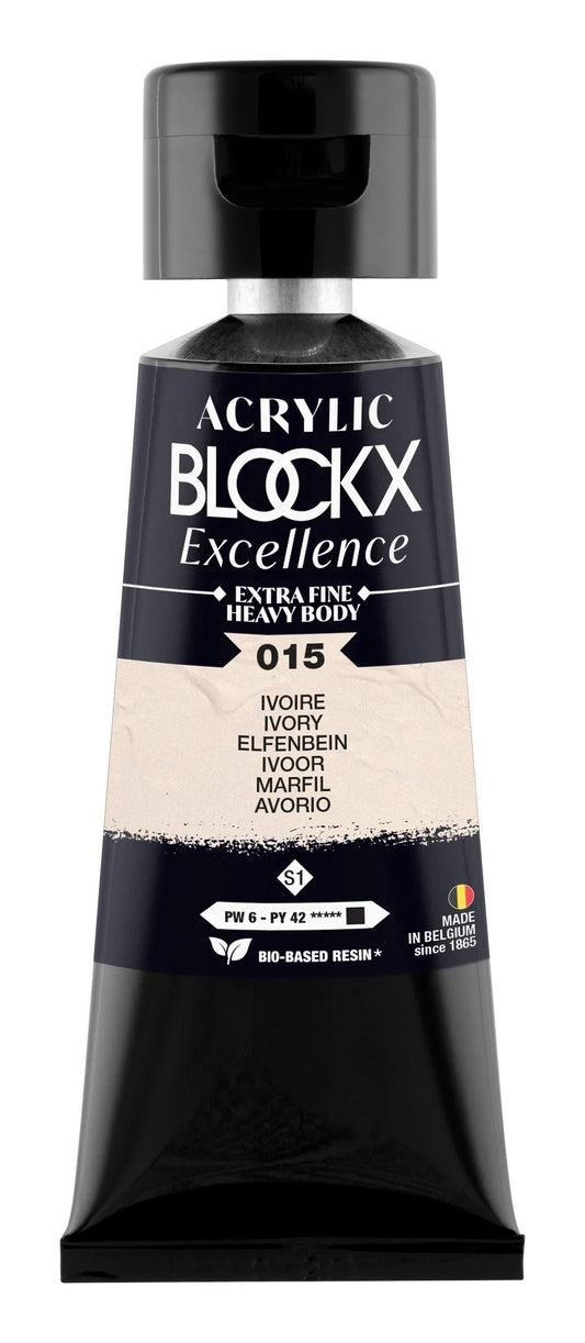 Extra fine acrylic paint tube 75ml - Ivory - New 015 (Pack x3)