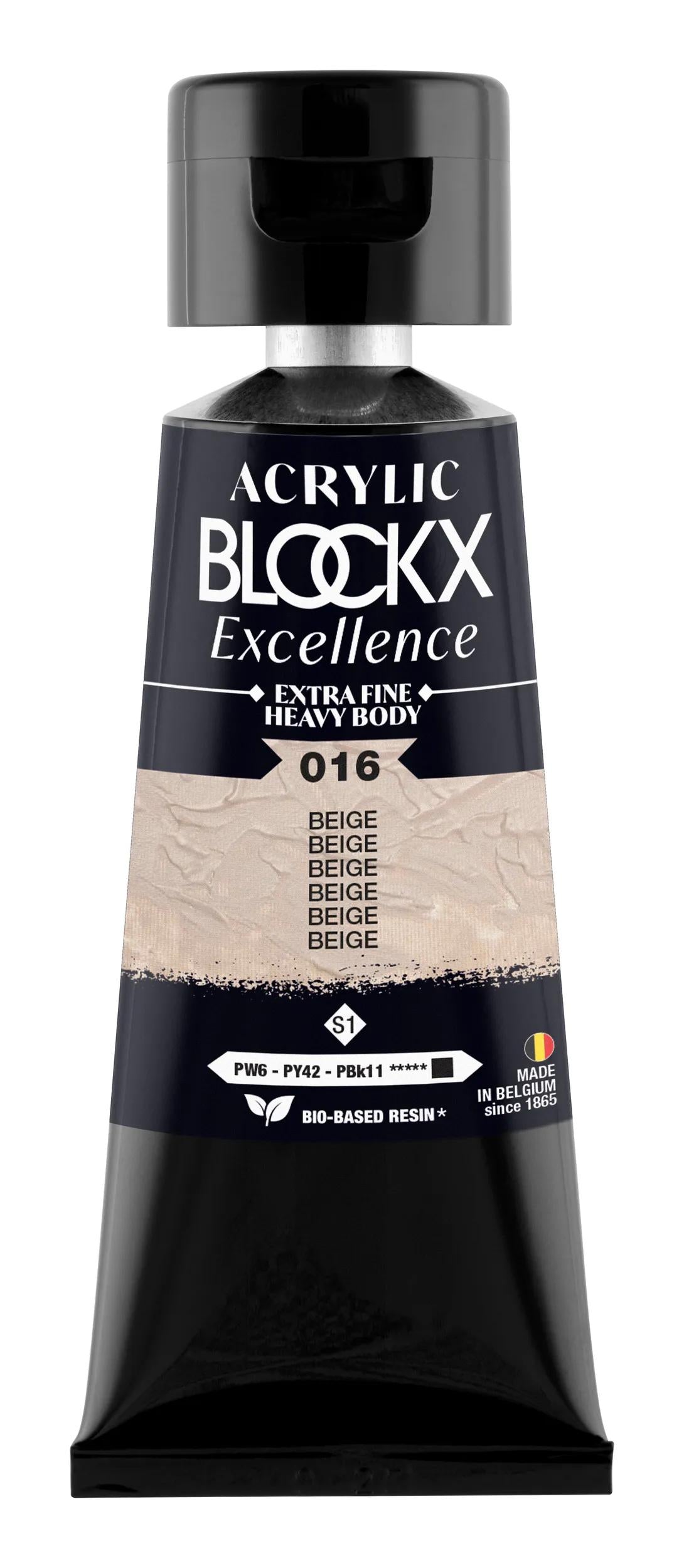 Extra fine acrylic paint tube 75ml - Beige - New 016 (Pack x3)