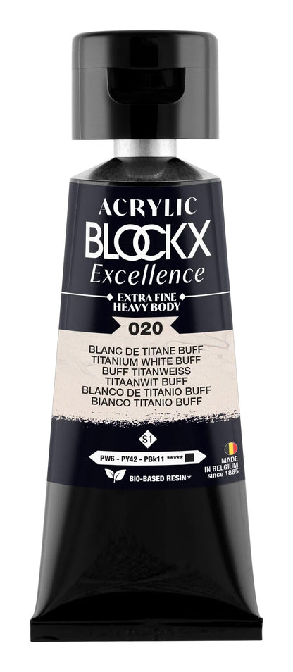 Extra fine acrylic paint tube 75ml - White titanium buff - New (lot de 3)