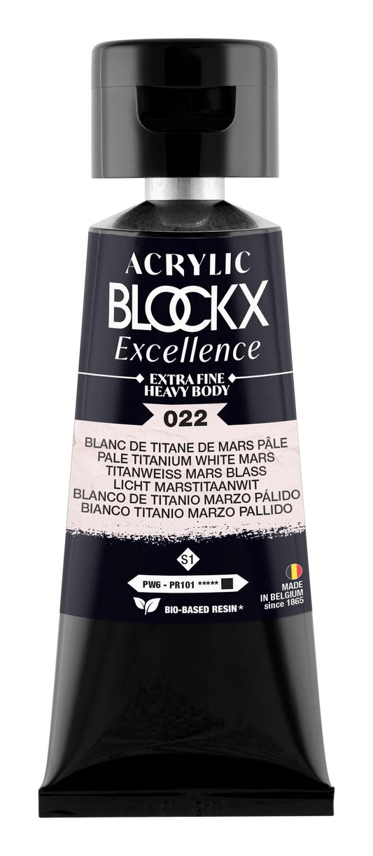 Extra fine acrylic paint tube 75ml - White titanium of pale March - New 022 (Pack x3)