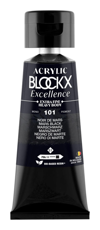 Extra fine acrylic paint tube 75ml - Black March - New (lot de 3)