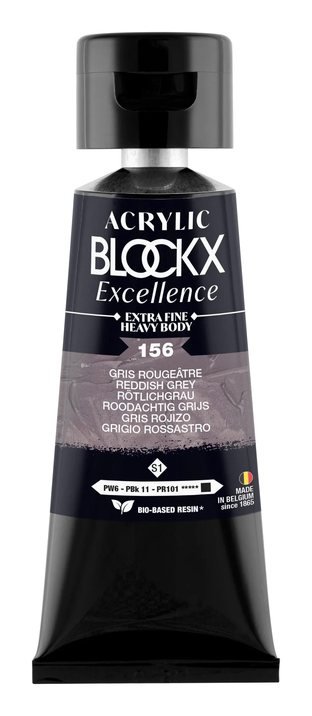 Extra fine acrylic paint tube 75ml - Reddish grey - New 156 (Pack x3)