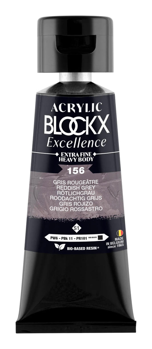 Extra fine acrylic paint tube 75ml - Reddish grey - New 156 (Pack x3)