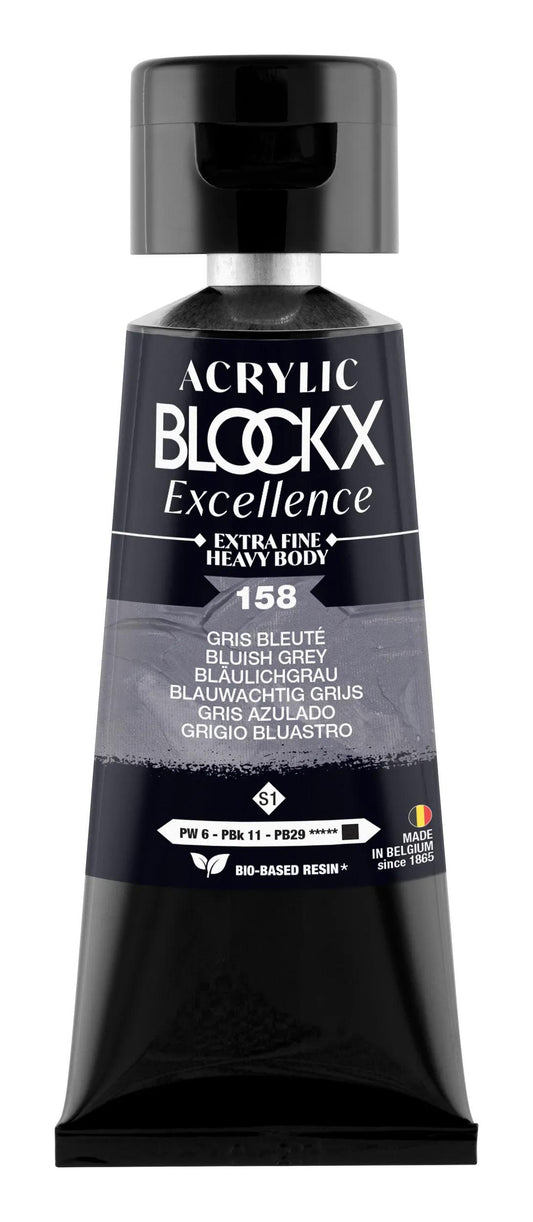 Extra fine acrylic paint tube 75ml - Blue grey - New 158 (Pack x3)