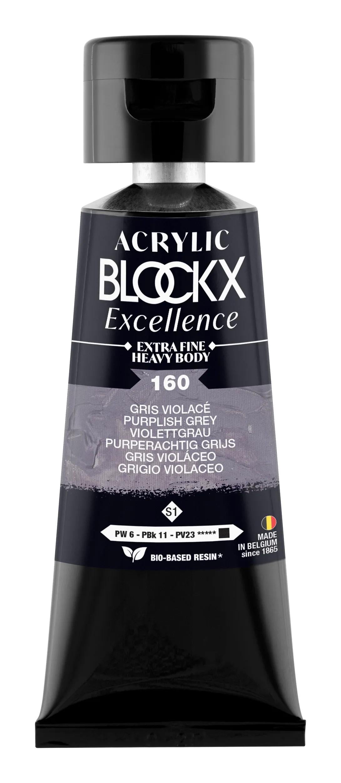 Extra-fine acrylic paint fine tube 75ml - Violace grey - New 160 (Pack x3)