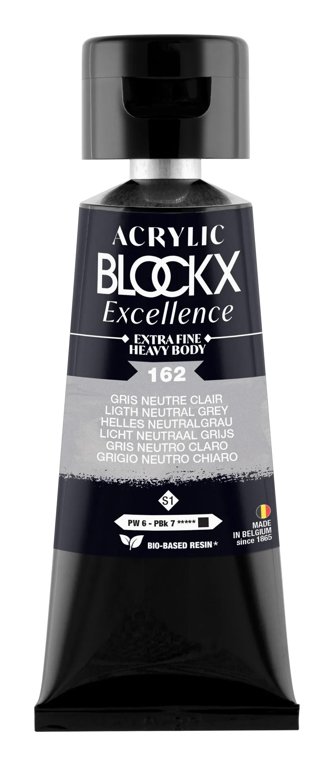 Extra fine acrylic paint tube 75ml - Light neutral grey - New 162 (Pack x3)