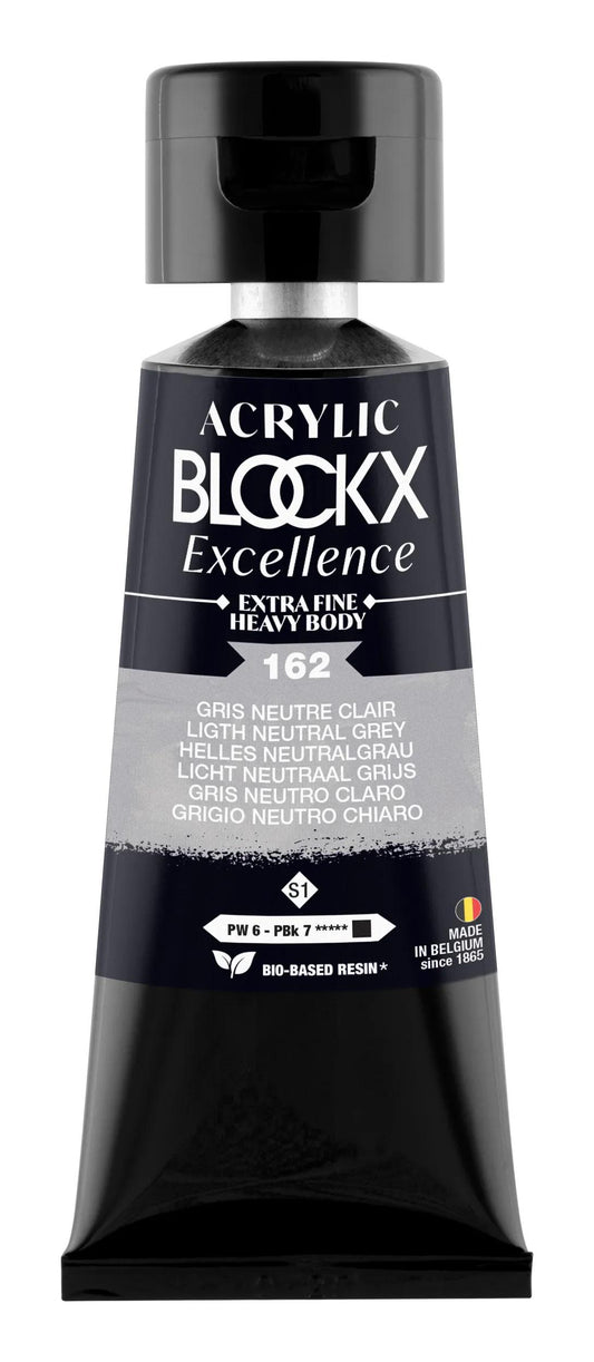 Extra fine acrylic paint tube 75ml - Light neutral grey - New 162 (Pack x3)