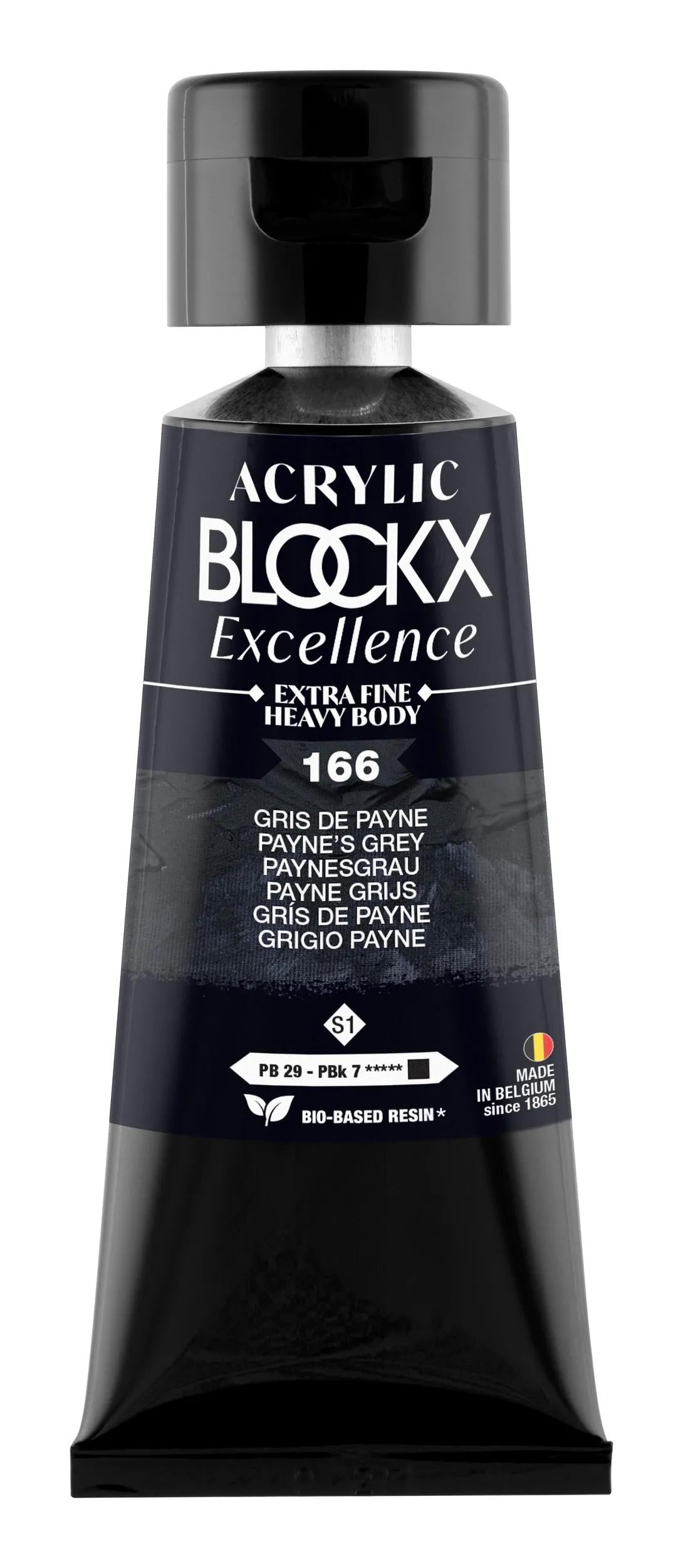 Extra fine acrylic paint tube 75ml - Payne Grey - New 166 (Pack x3)