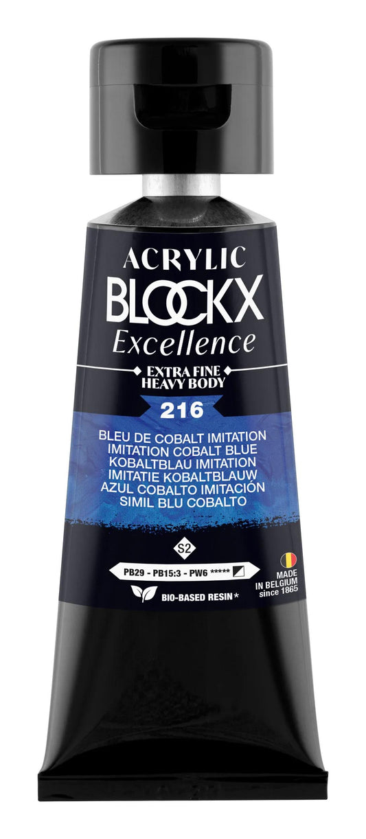 Extra fine acrylic paint tube 75ml - Cobalt Blue imitation - New 216 (Pack x3)