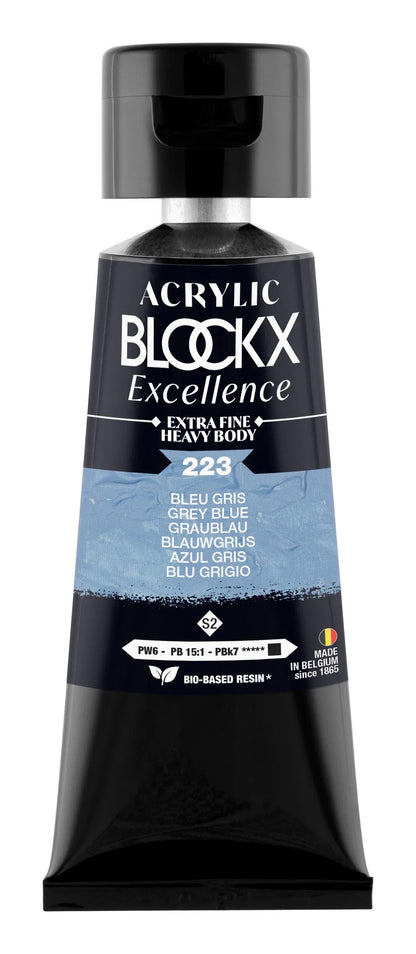 Extra fine acrylic paint tube 75ml - Grey blue - New (lot de 3)