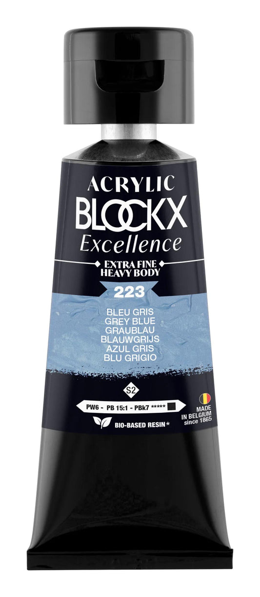 Extra fine acrylic paint tube 75ml - Grey blue - New 223 (Pack x3)
