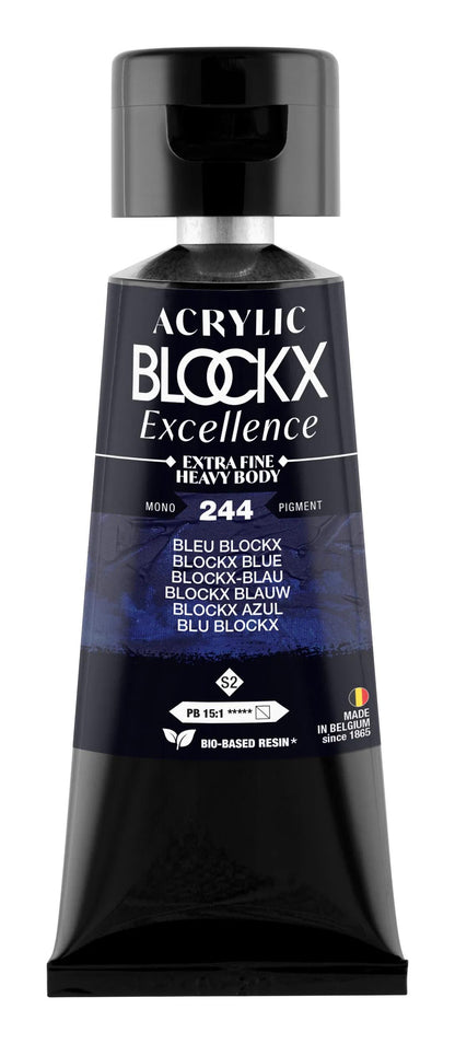 Extra fine acrylic paint tube 75ml - Blue blockx - New (lot de 3)