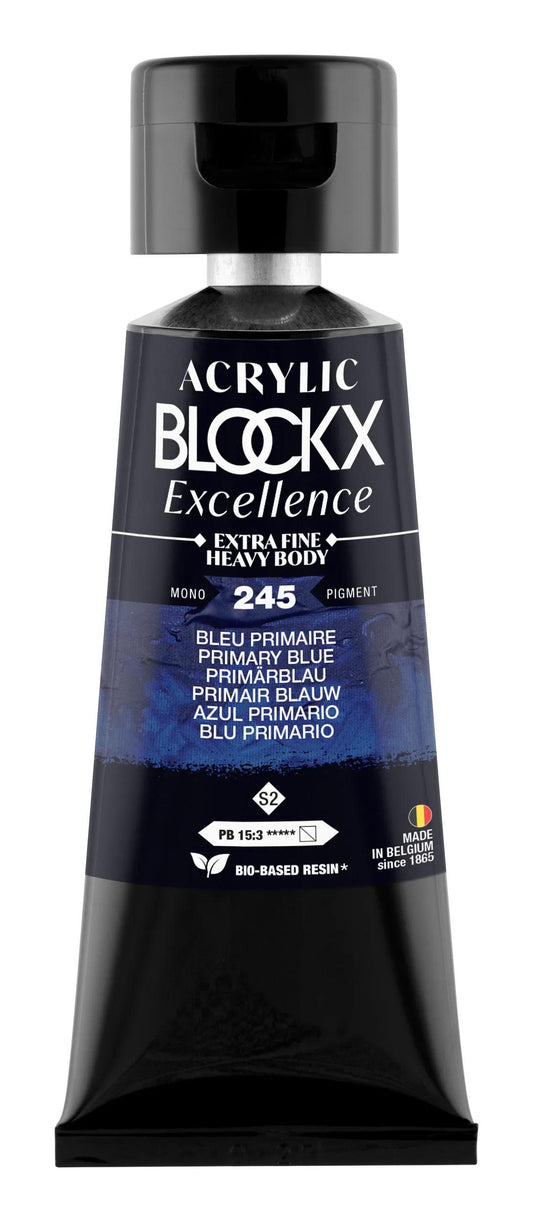Extra fine acrylic paint tube 75ml - Primary Blue - New 245 (Pack x3)